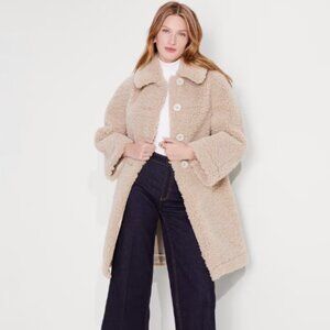 NWT Kate Spade Faux Shearling Coat